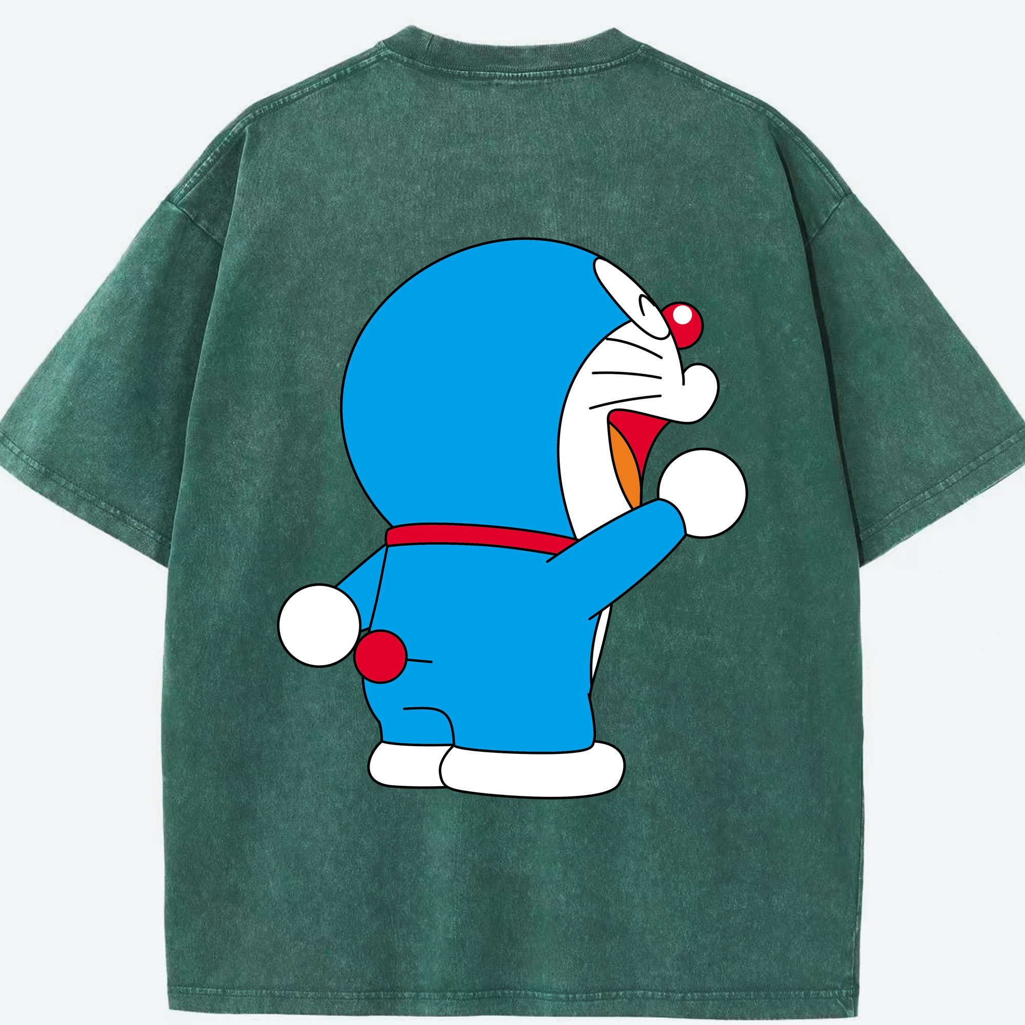 （画像用） ドラえもん Doraemon 綿100% ヴィンテージ風 半袖Tシャツ（背面プリント）